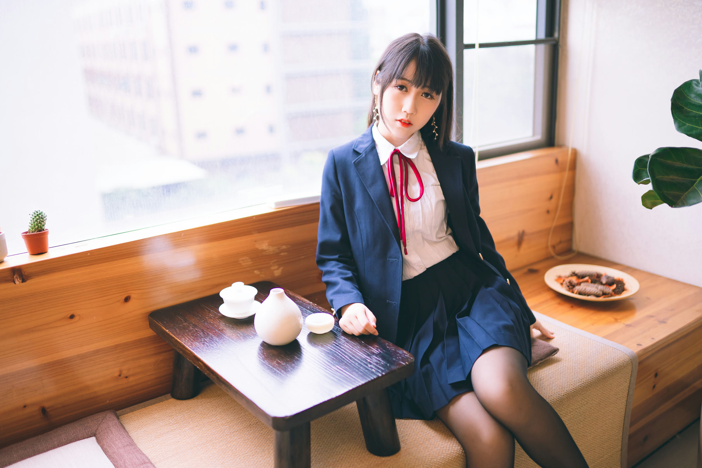 NO.23-校服JK-64P【不呆猫】-蛙蛙写真