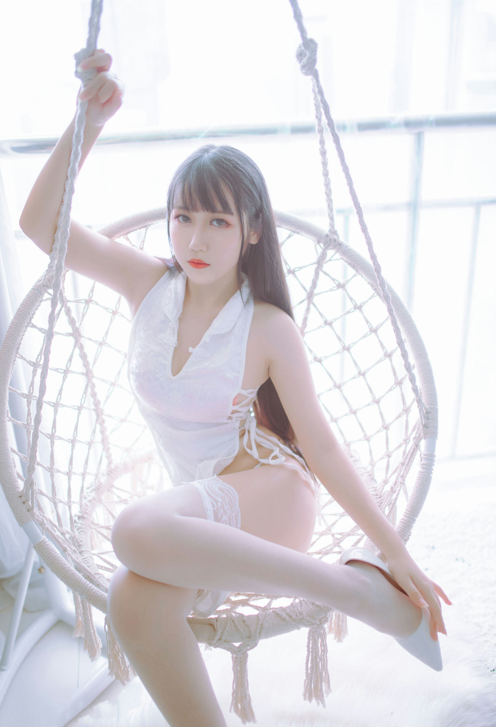 2 NO.08-不呆猫×抖娘 黑白旗袍双子-41P【不呆猫】